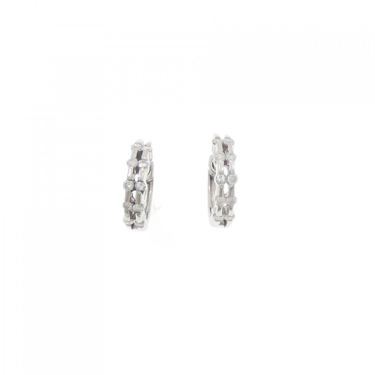 全年齢】 ? K18WG ダイヤモンド 0.20ct ピアス