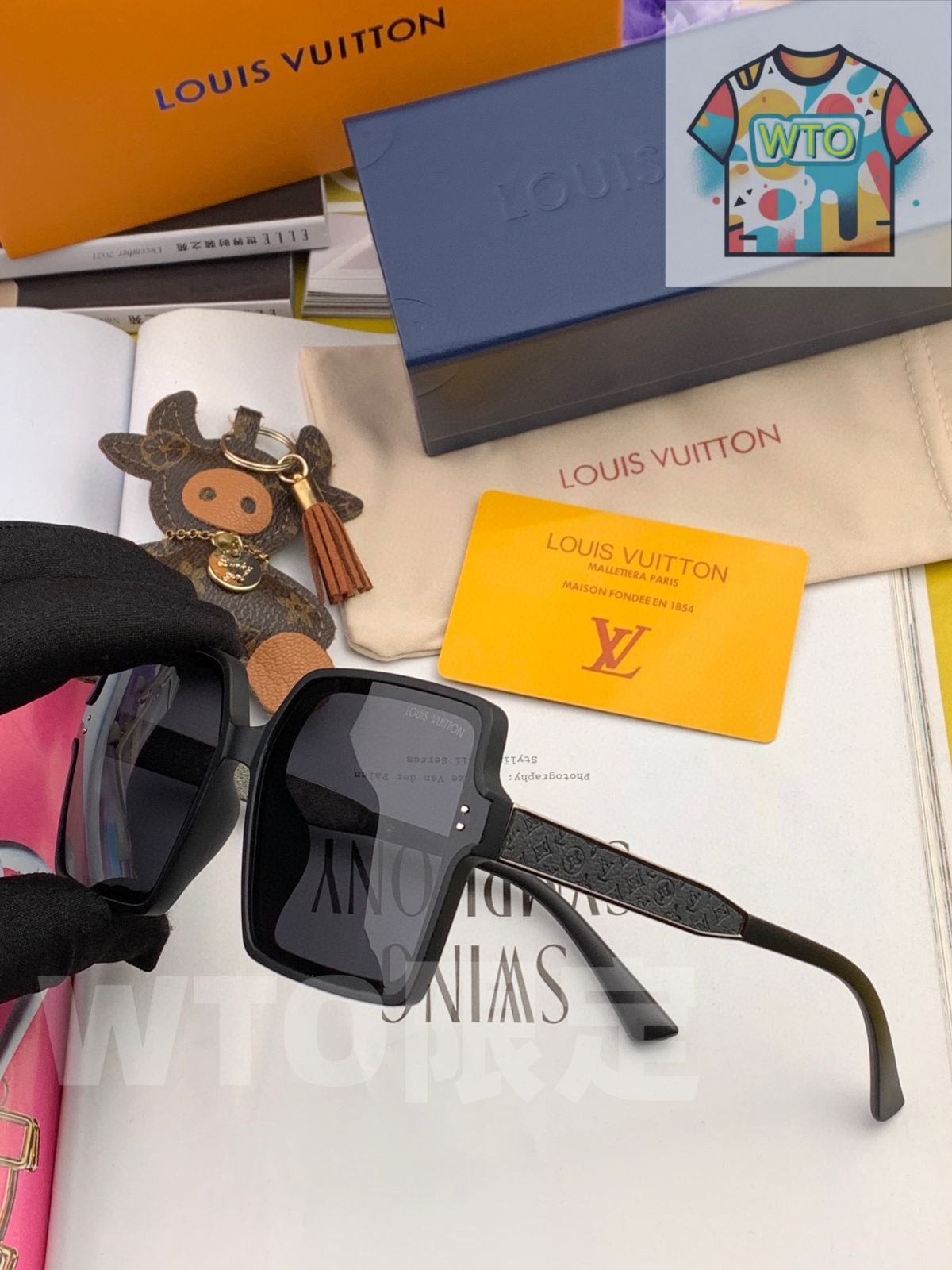 Louis Vuitton ブラウン 四角形 サングラス LOUIS VUITTON ルイヴィトン 小物 サングラス