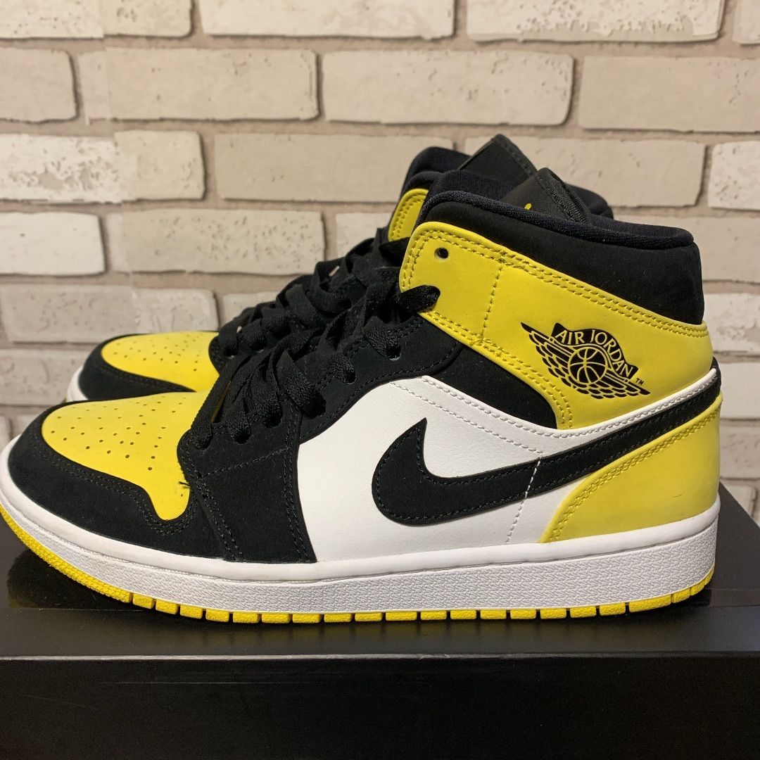 jordan1 mid \"Tour yellow\" ツアーイエロー Nike Air Jordan 1 Mid SE Tour Yellow Toe 8.5/10.5 Black