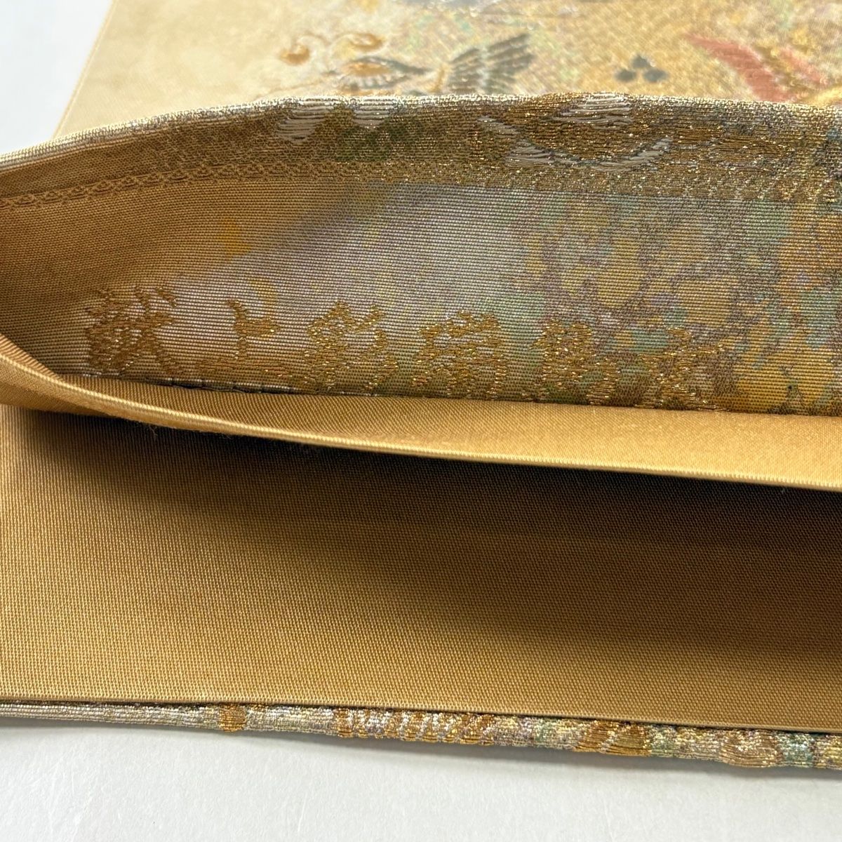 袋帯 美品 秀品 鳥 金銀糸 箔 金色 六通 正絹 【中古】 - メルカリ