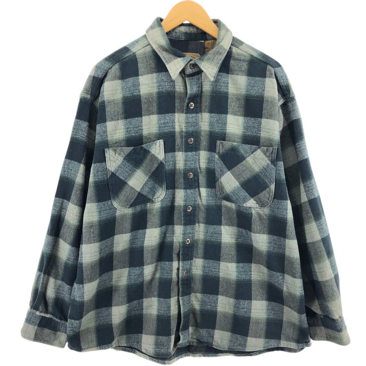 古着 90~00年代 セントジョンズベイ ST.JOHN'S BAY バッファローチェック 長袖 ヘビーネルチェックシャツ メンズXL相当/eaa492322