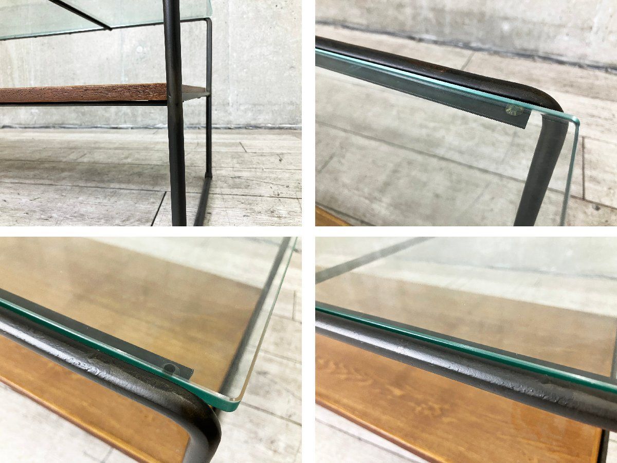 a.depeche(アデペシュ)ガラス 木製 センターテーブル a.depeche