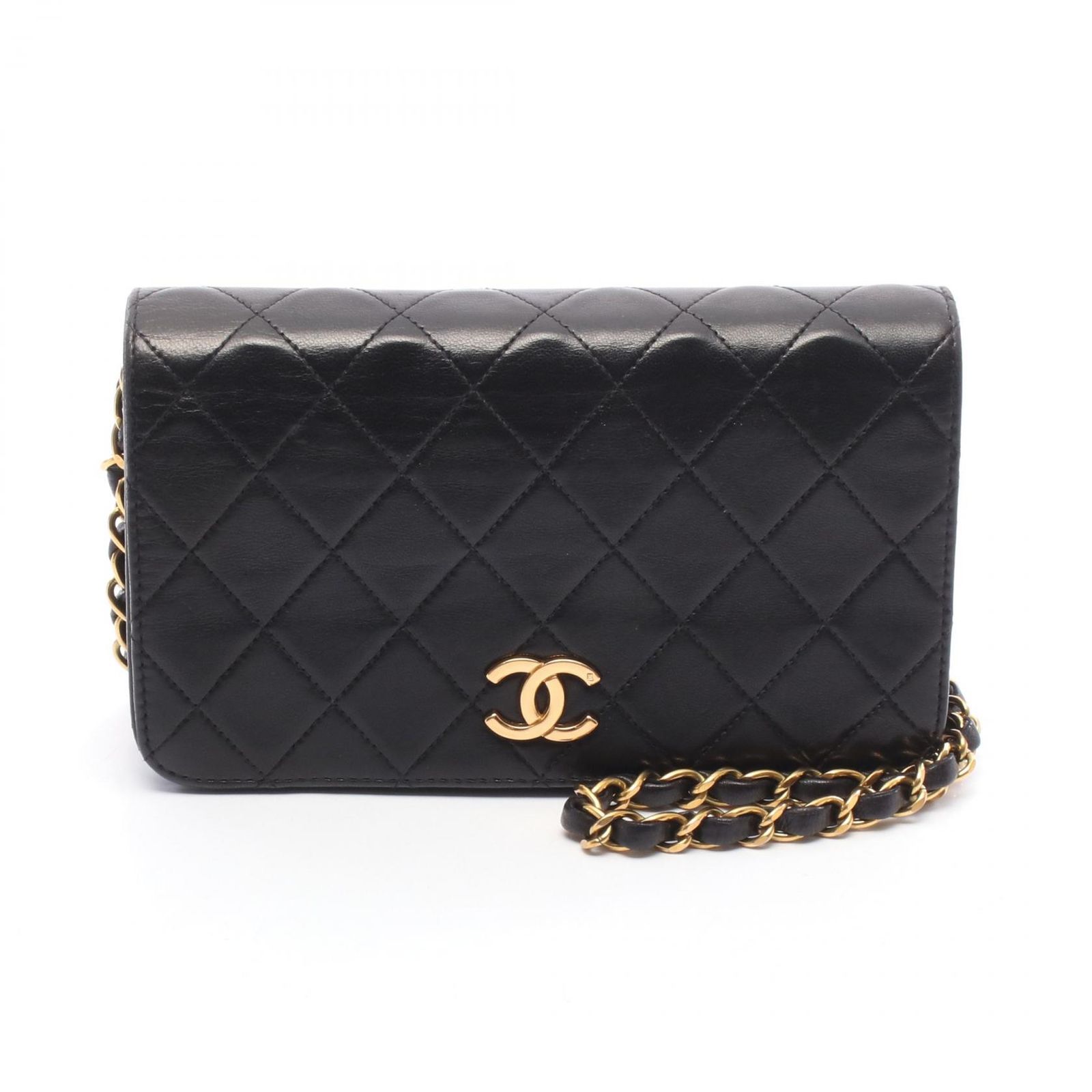 CHANEL ブラック ミニマトラッセ 楽天市場】≪Brand new≫ CHANEL Flap Small Wallet Black Gold