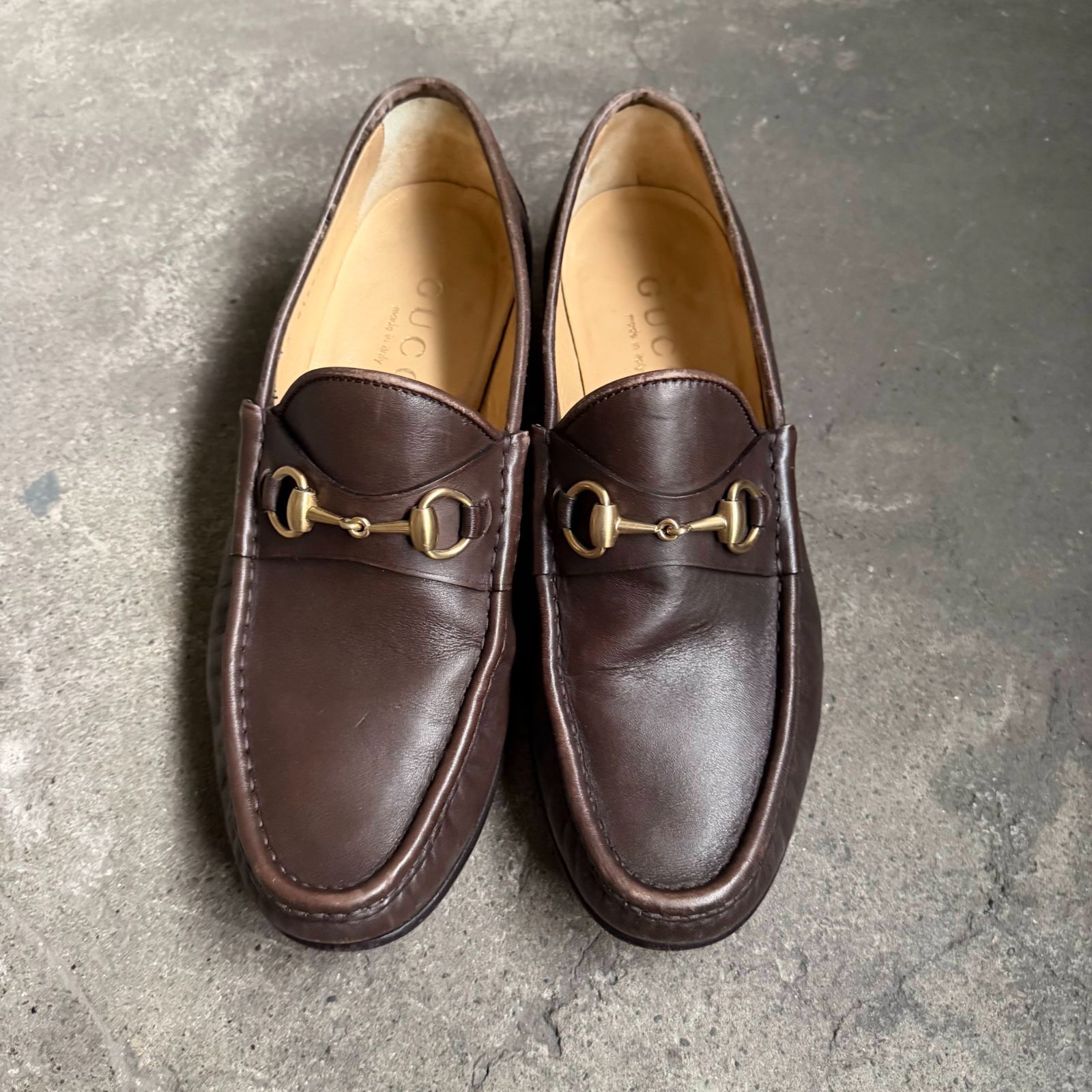GUCCI ホースビットローファー ダークブラウン 44 E グッチ