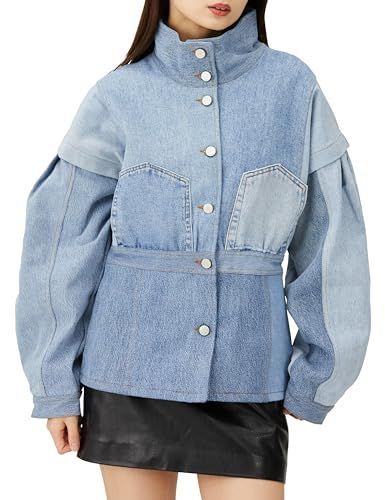 Size M_Color ブルー デシグアル デニムジャケット LI レディース