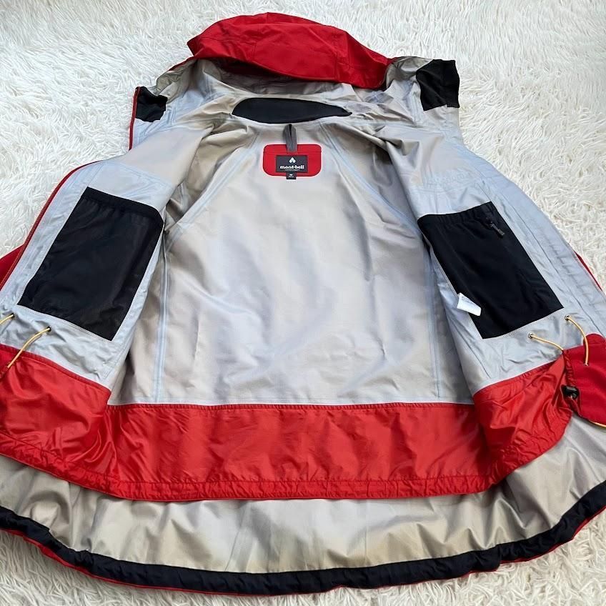 1102420 モンベル ストリームジャケット レッド メンズ M ゴアテックス