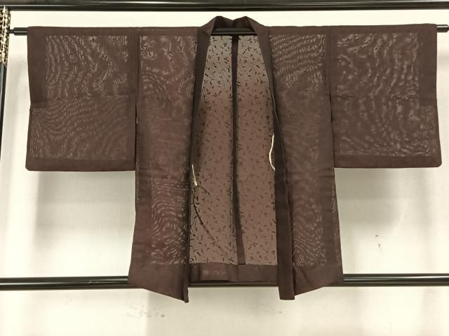 平和屋着物▽羽織 スリーシーズン 春夏秋 塵除け 草花紋紗 正絹