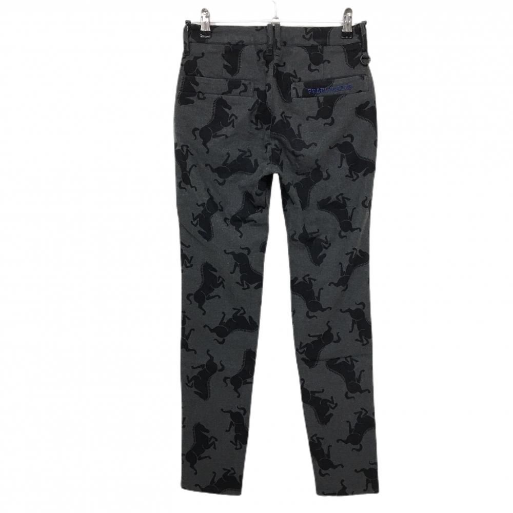 美品】パーリーゲイツ パンツ グレー×黒 馬柄 レディース 1(M 美品】パーリーゲイツ パンツ グレー×黒 馬柄 レディース 1(M