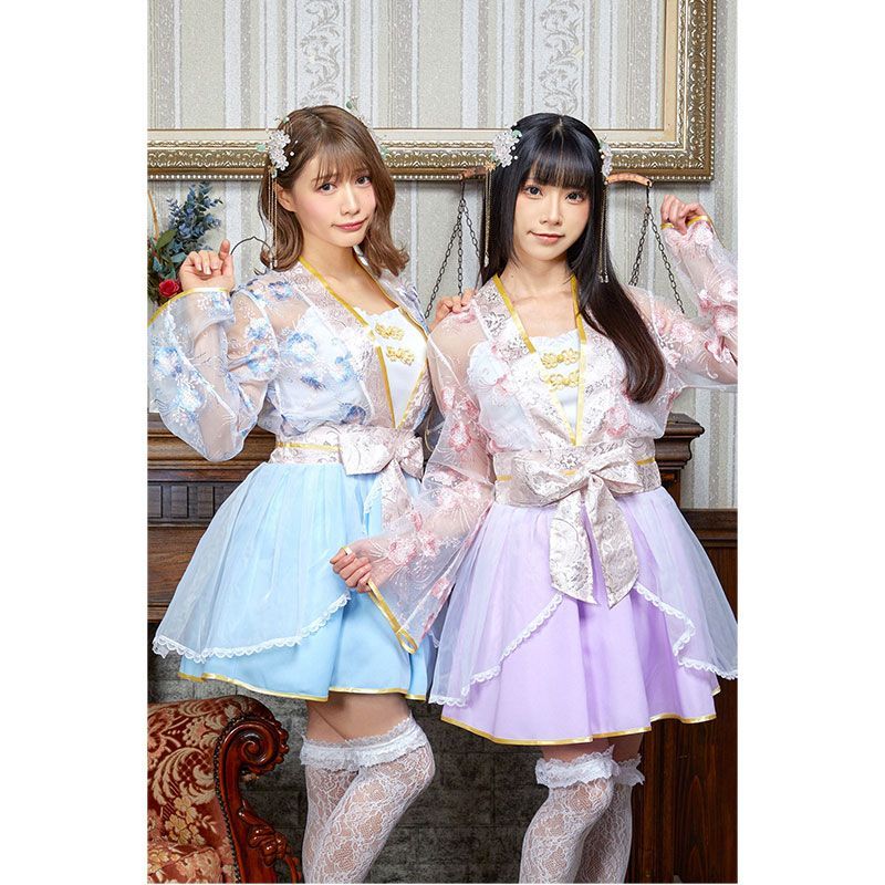 クリアストーン Clearstone コスプレ 和風 装束 恋衣 和装束 レディース フリーサイズ ラベンダー | ブルー koigoromo-pastel