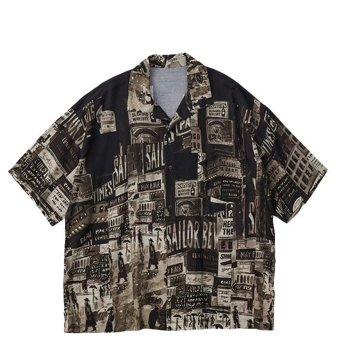 PORTER CLASSIC ポータークラシック ALOHA SHIRT TIMES SQUARE SEPIA  