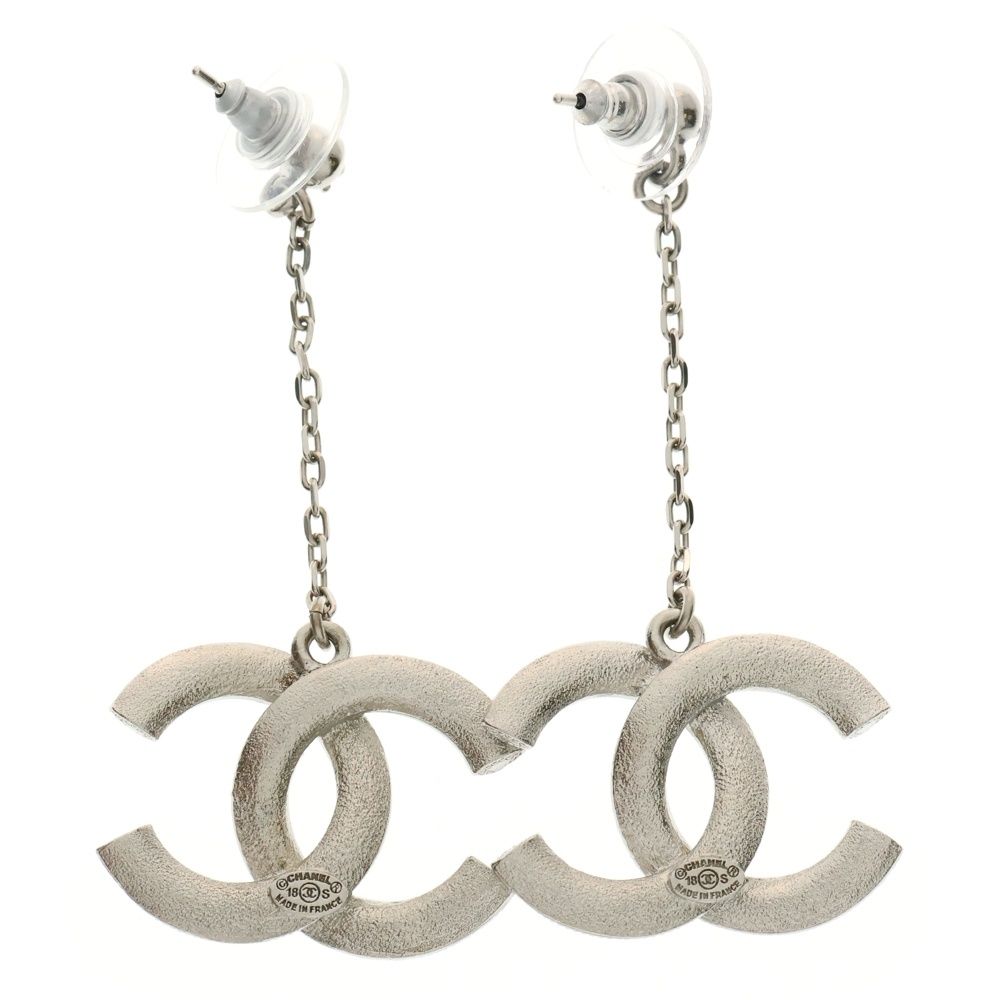CHANEL (シャネル) ココマーク ラインストーン ピアス スイング