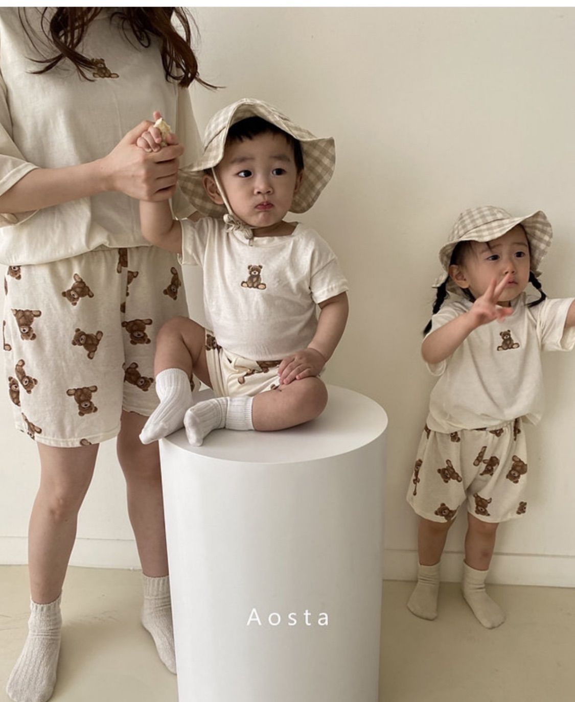 売れ筋ランキングも 美品 韓国子供服 aosta セットアップ