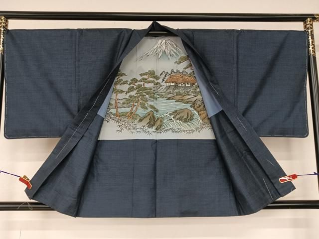 平和屋着物○男性 本場大島紬 アンサンブル 100亀甲 総詰 正絹 逸品 未