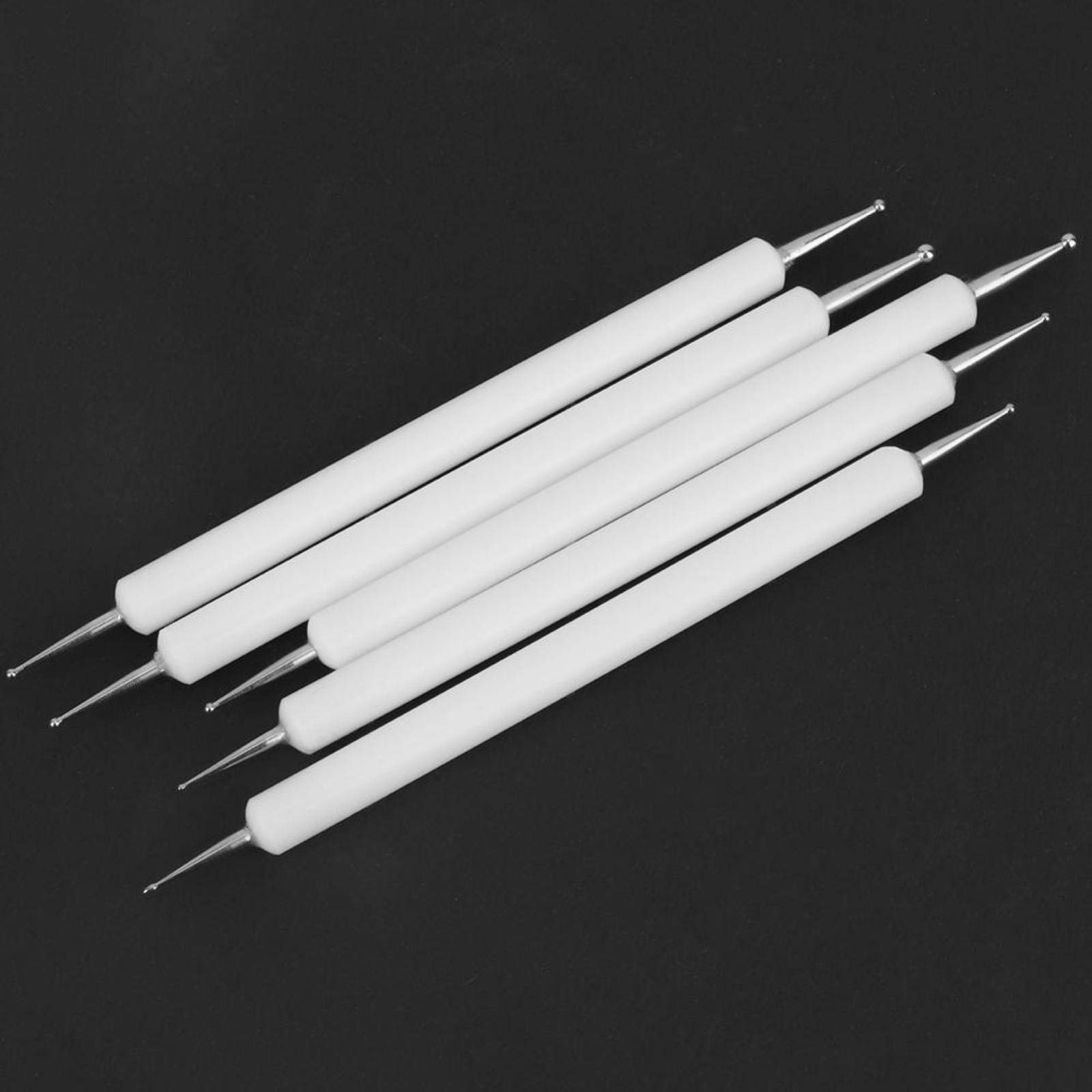 在庫処分】2.5mm 2mm 3mmダブルエンドアクリルロッド丸頭粘土インデントペンDIYスカルプティングドットツールキット彫刻用(white)  1.56mm インデントペンツールセット、5個1mm メルカリShops