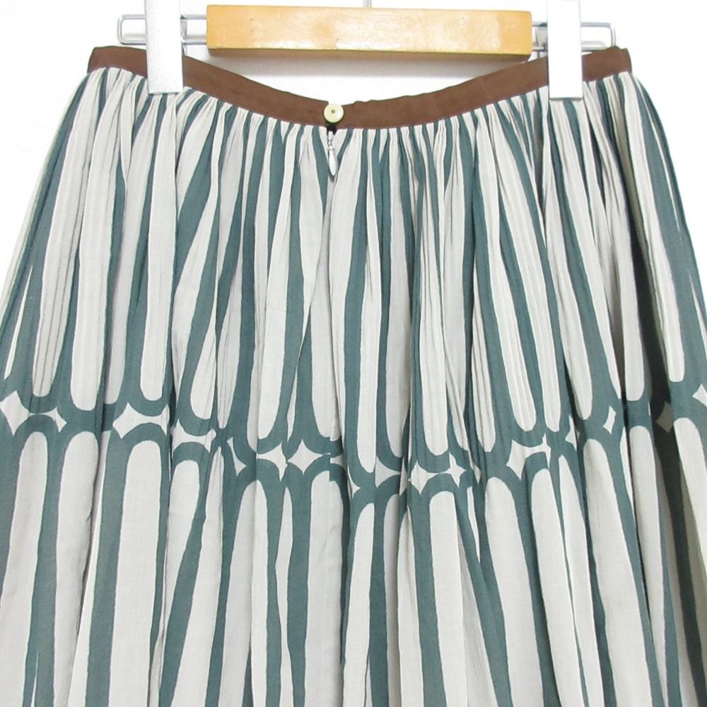 ミナペルホネン　finger stripe ギャザースカート ミナペルホネン finger stripe ギャザースカート ミナペルホネン