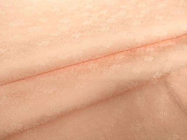 平和屋着物●上質な色無地 桐地紋 赤香色 正絹 DAAY1440ps