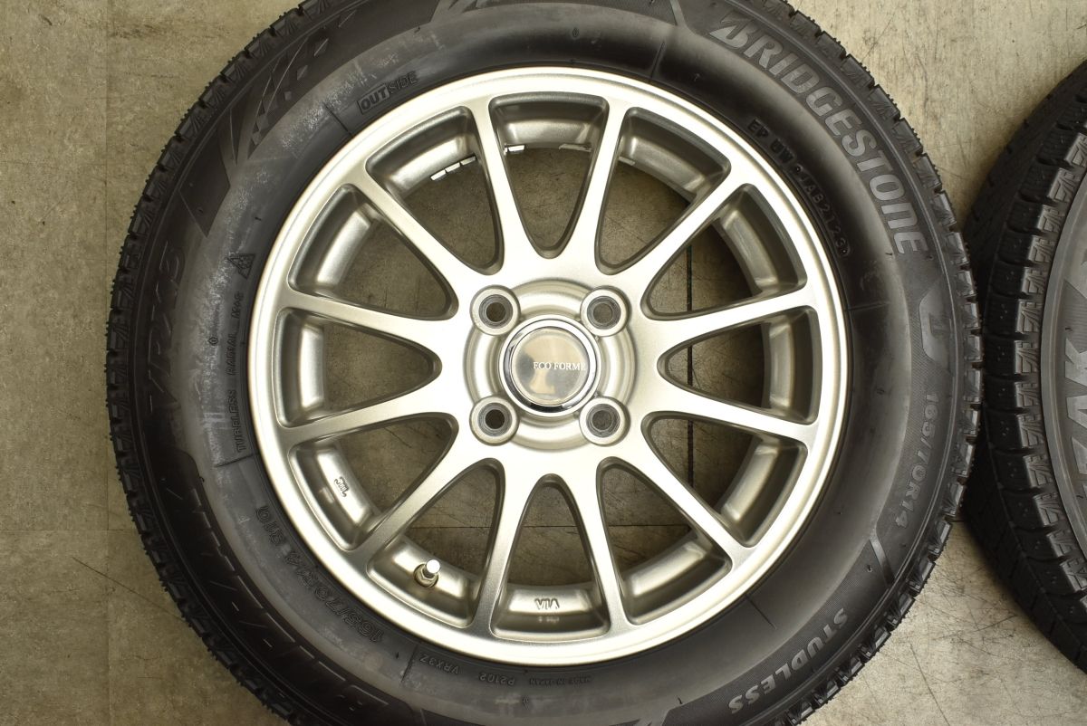 バリ溝】エコフォルム 14in 4.5J +45 PCD100 ブリヂストン ブリザック 