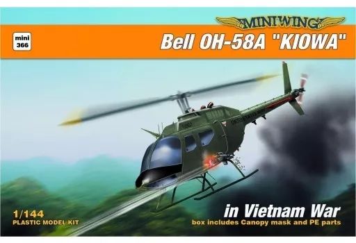 中古】プラモデル 1/144 ベル OH-58A カイオワ ”ベトナム戦争
