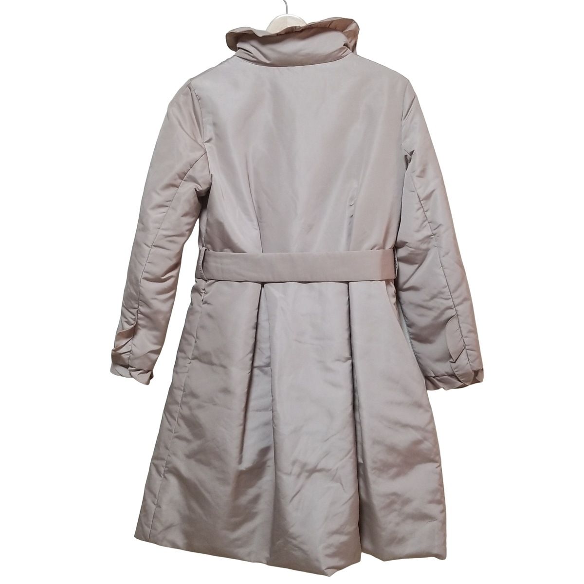 M-premierBLACK エムプルミエブラック ダウンコート サイズ36 S レディース - ベージュ 長袖 フリル 冬