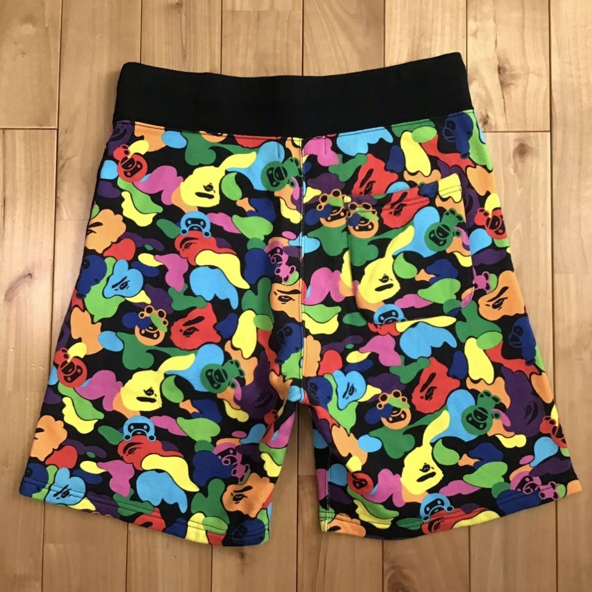 Milo Multi camo スウェット ハーフパンツ Mサイズ a bathing ape BAPE sweat shorts エイプ ベイプ  アベイシングエイプ マイロ 迷彩