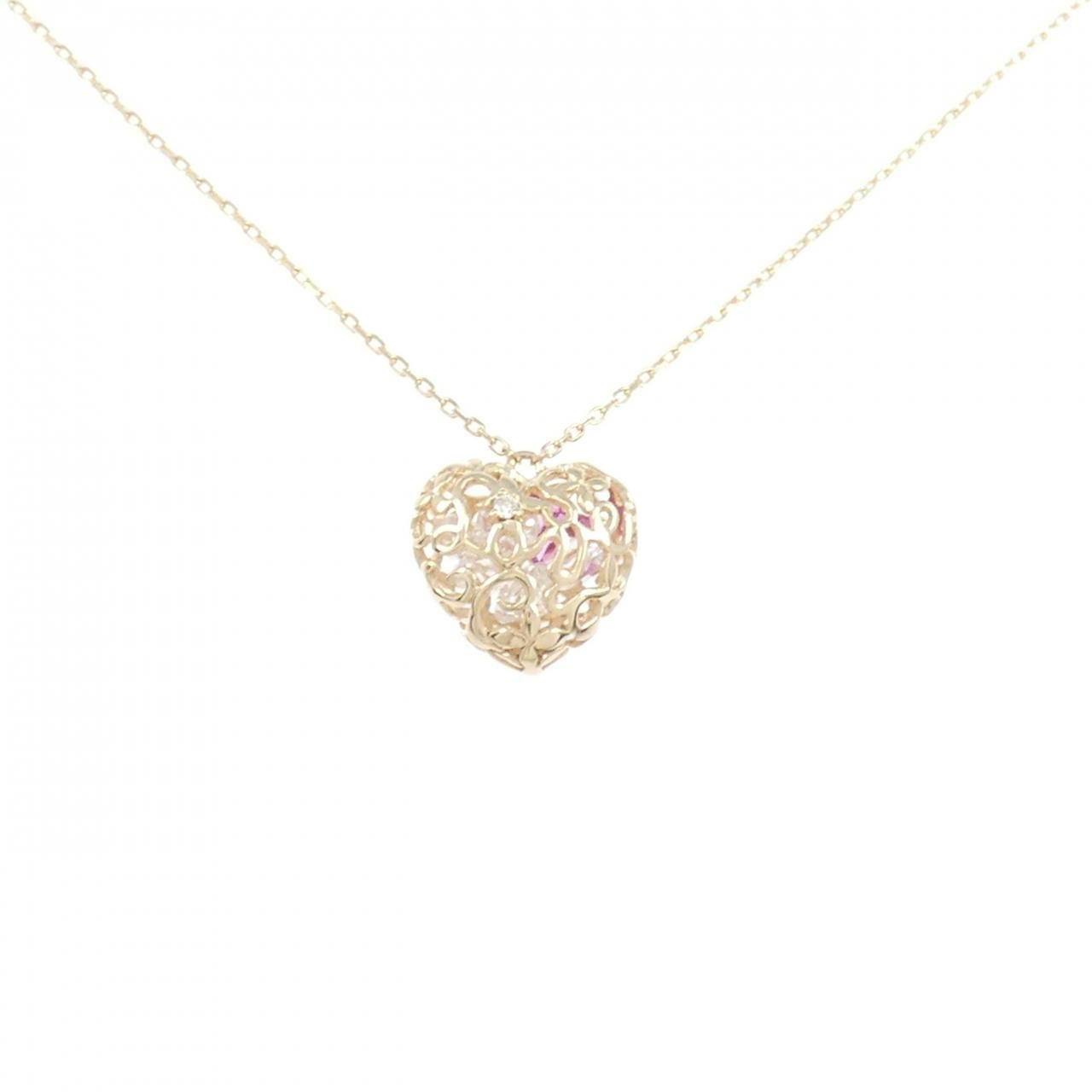 ヴァンドーム ハート カラーストーン ネックレス