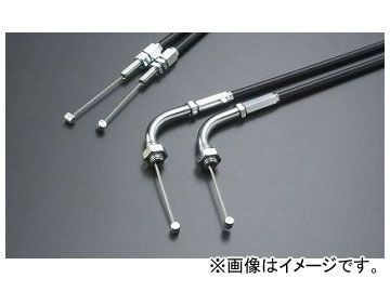 2輪 アクティブ 車種専用スロットルワイヤー メッキ金具/戻し側