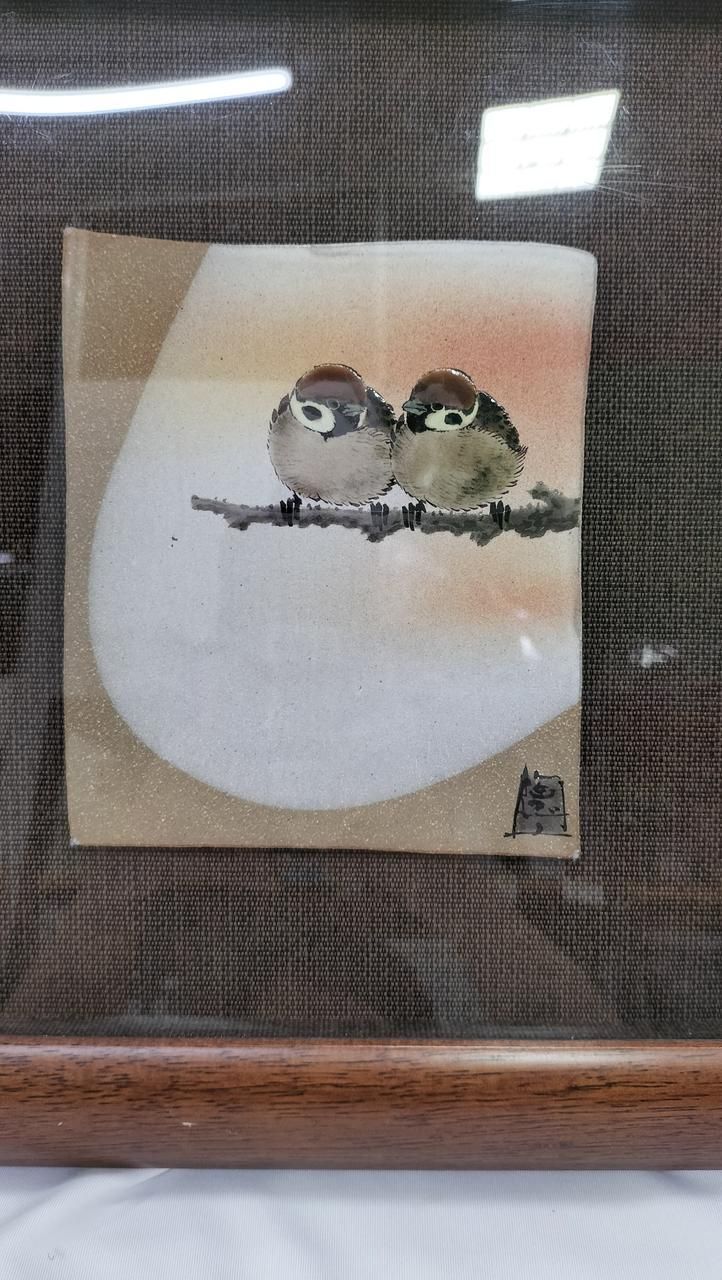 中村 陶志人 九谷焼 陶額 Toshito Nakamura Kutani ware ceramic frame