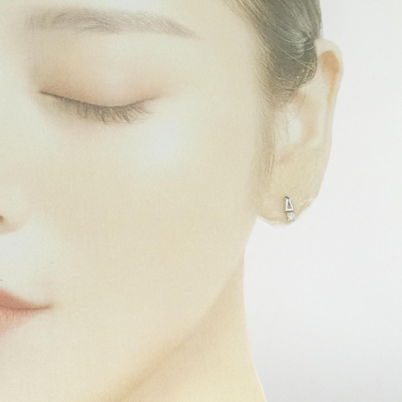 【オーダー】スタッドピアス Pt900 0.2ct Heart Stud Earrings MAJERTA -マジェルタ- | Ops