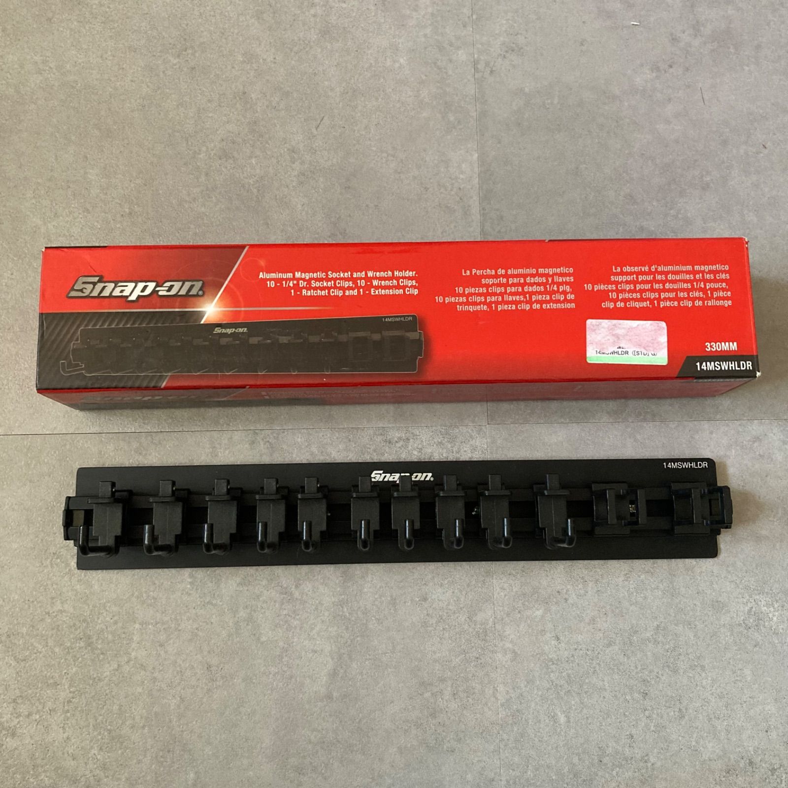 Snap-on スナップオン 1 4ソケット-レンチマグネットホルダー 14MSWHLDR ブラック