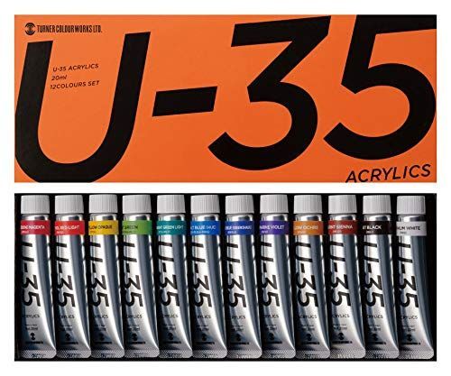 12色セット ターナー色彩 アクリル絵具 U-35 ヘビーボディータイプ 12色セット UA02012C 20ml