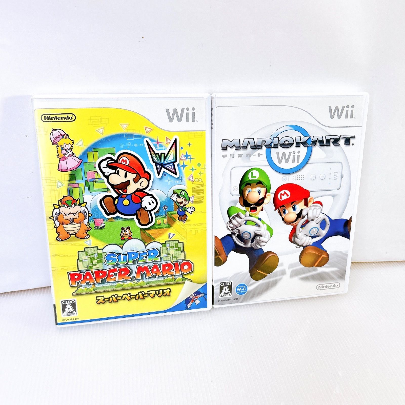 Wii - hama　Wii本体 マリオカート ソフト5本セット まとめ売り Wii ゲームソフトセット スーパーペーパーマリオ マリオカートWii