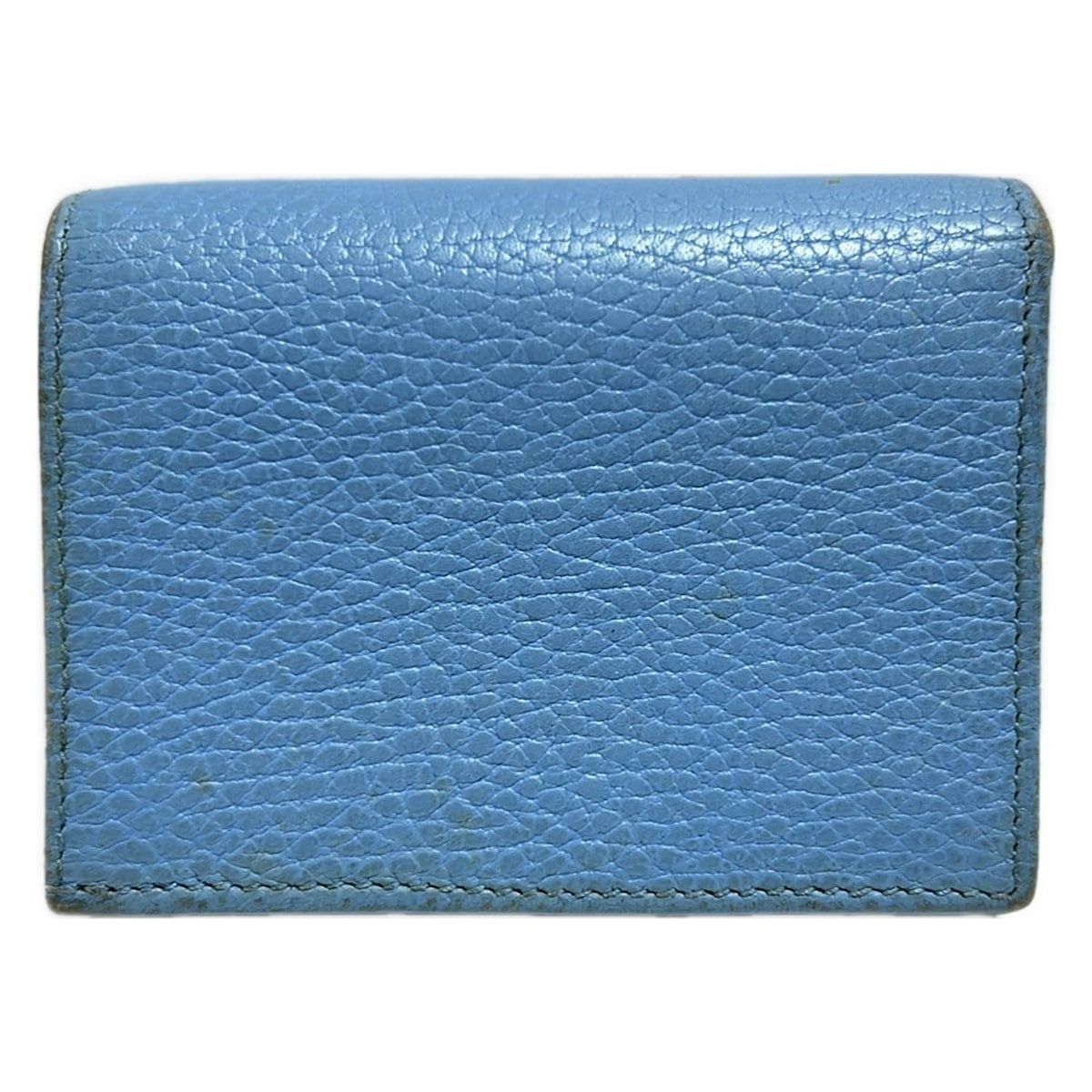 【美品】グッチ 二つ折り財布 ライトブルー マーモント キルティング レディース GUCCI(グッチ) 2つ折り財布 GGマーモント 456126 ライトブルー