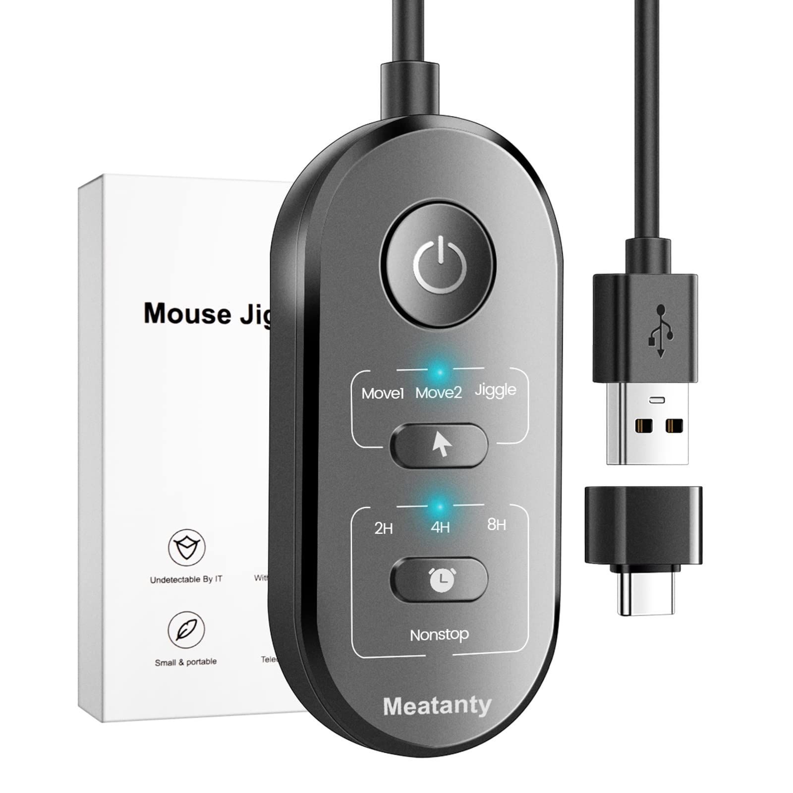 在庫セール】マウスジグラー USB マウスムーバー タイマー付き モード選択ボタンとON/OFFボタン分離型 in mouse jiggler  マウス 自動 Meatanty 動かす はマルチレール、ドライバなし、プラグアンドプレイ機能をサポートし、 メルカリ