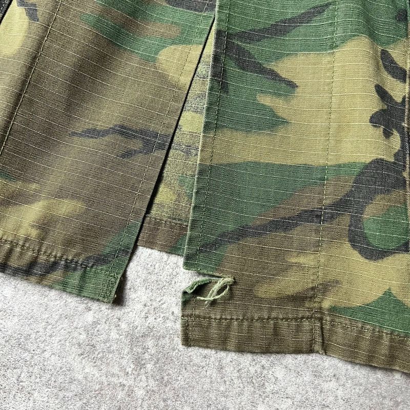 60s US ARMY 米軍実物 4th ERDL グリーンリーフ カモ ジャングル