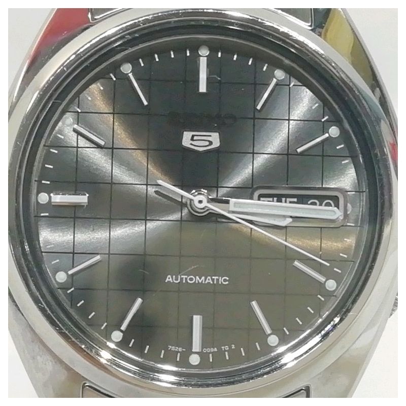 【中古】SEIKO セイコー5 メンズ 自動巻き 7S26-0480★風防にキズ