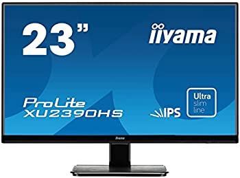 【中古】iiyama スリムベゼル+AH-IPSパネル『XUシリーズ』 FullHD(1920x1080)モード対応 WLEDバックライト23型ワイド液晶ディスプレイ XU2390HS-B1