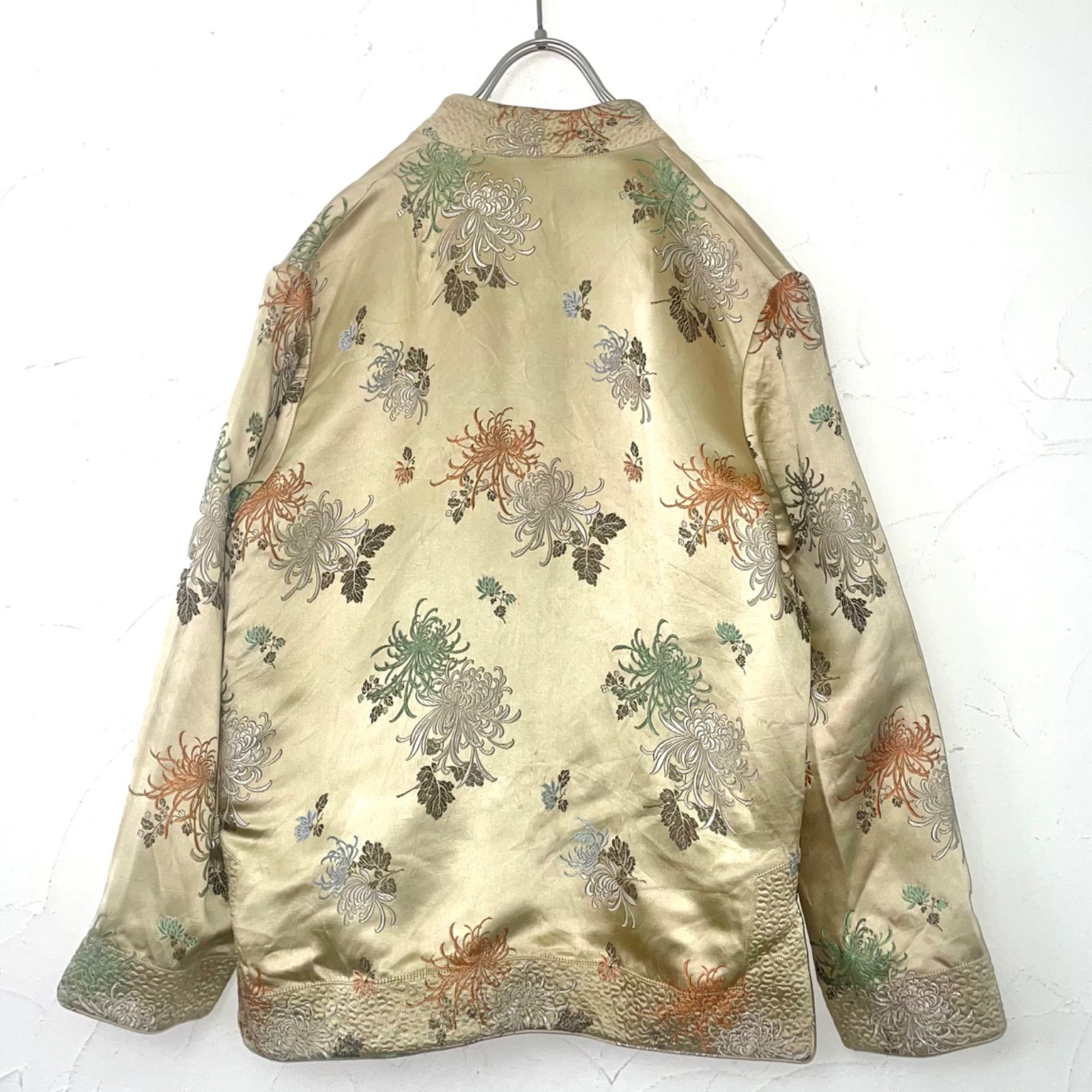 70s peony チャイニーズ チャイナ JKT vintage リバーシブル