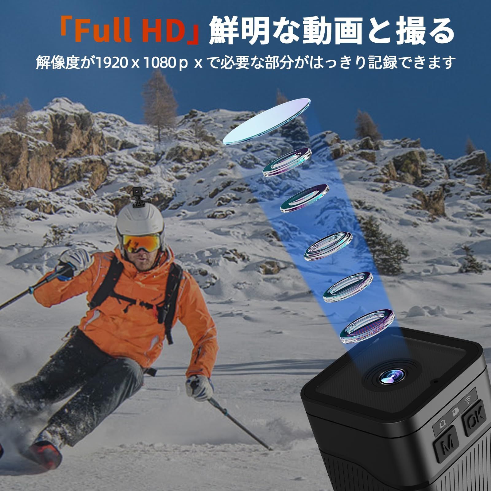 ループ録画 手ブレ防止 120°広角 アクションカメラ ハンドルバー用 カメラ ビデオ スポーツ ミニ ipx5防水 usb充電式 サイクリング 長時間録画 日本語説明書付き 1080p ドライブレコーダー フロント用 ドラレコ 自転車用 LXMIMI バイク