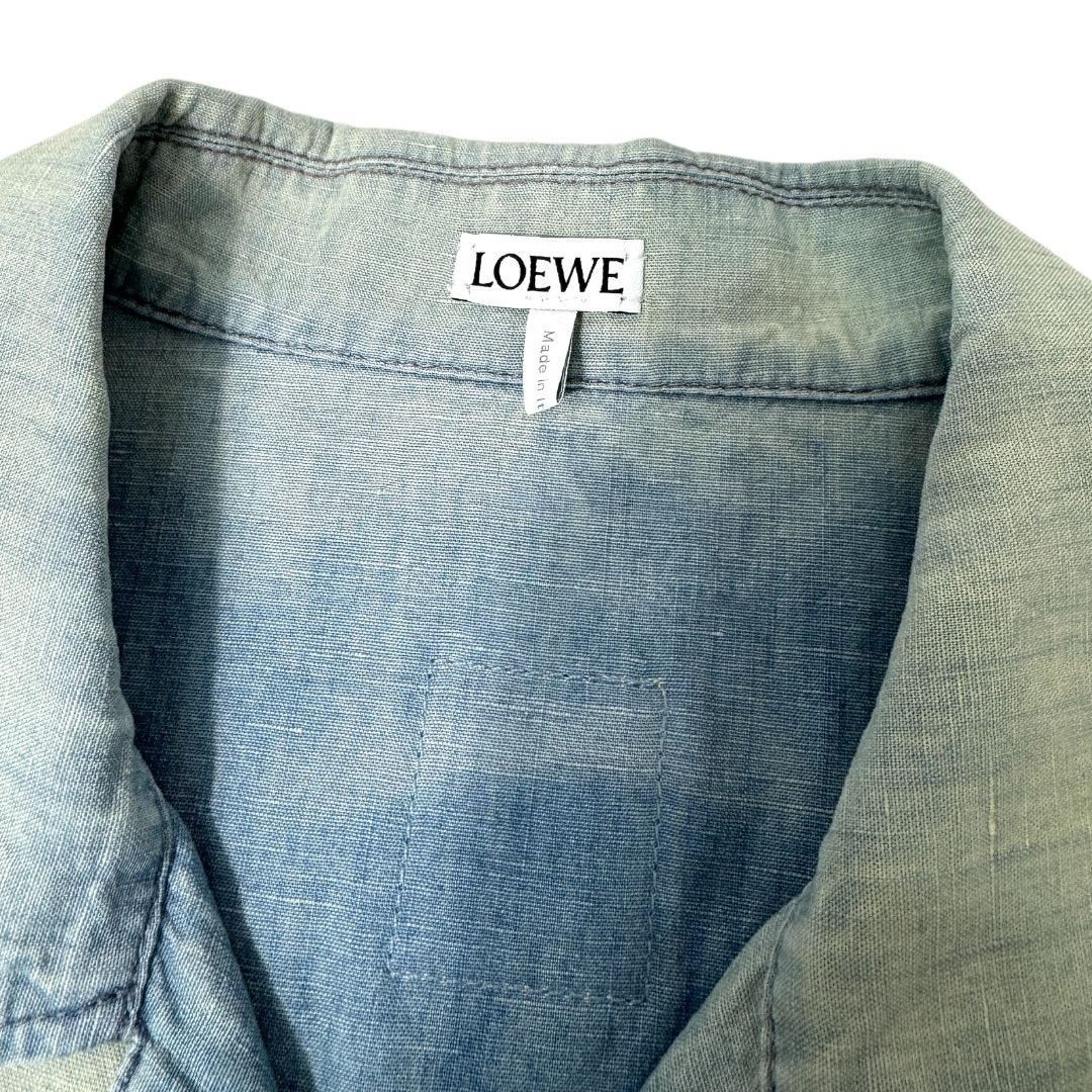 LOEWE☆アナグラム ショートスリーブ シャツ スカイブルー アナグラム ショートスリーブ シャツ（コットン） ブルー - LOEWE