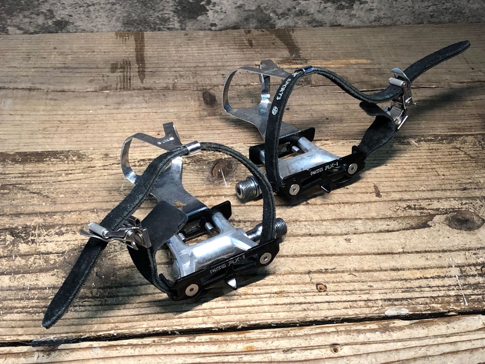 JN288 三ヶ島 MKS RX-1 フラットペダル njs トゥークリップ