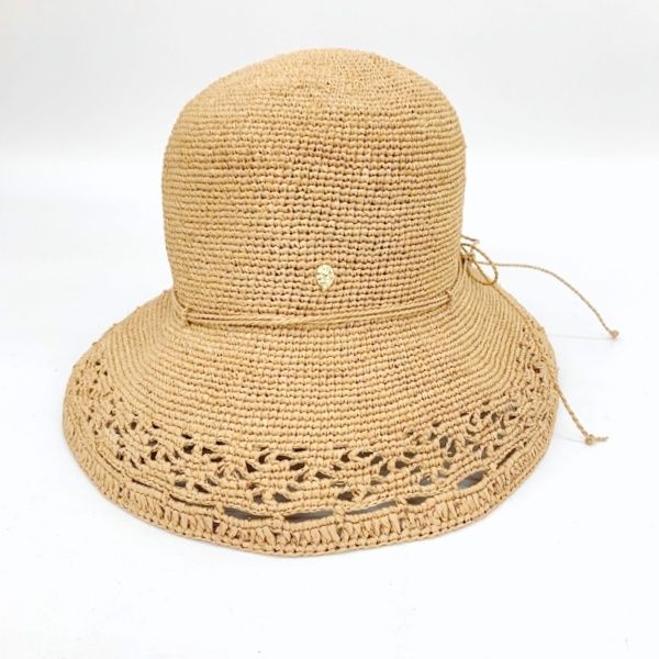 ヘレンカミンスキー ラフィア ハット 帽子 つば広 麦わら
