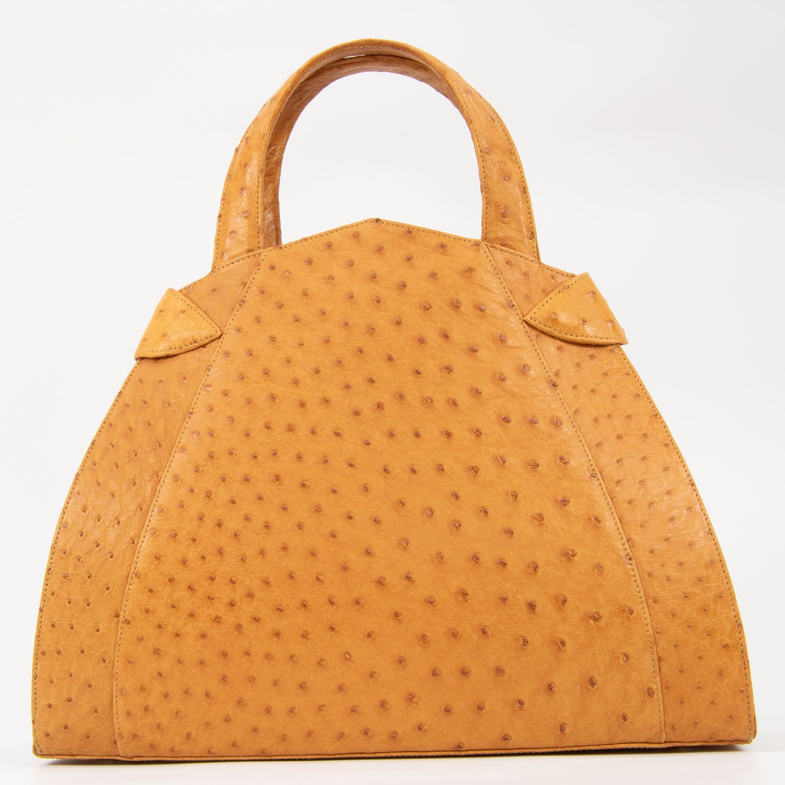 本物 モラビト ハンドバッグ レディース オーストリッチ ステラMM 茶色 自立 本物 モラビト ハンドバッグ レディース オーストリッチ ステラ