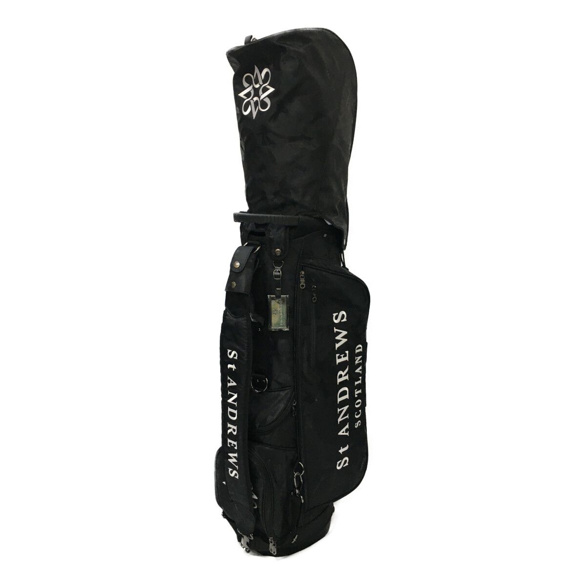 中古 セントアンドリュース StANDREWS キャディバッグ 黒 スタンド式 