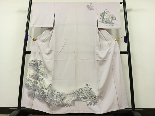 平和屋着物○訪問着 辻が花 暈し染め 銀通し地 やまと誂製