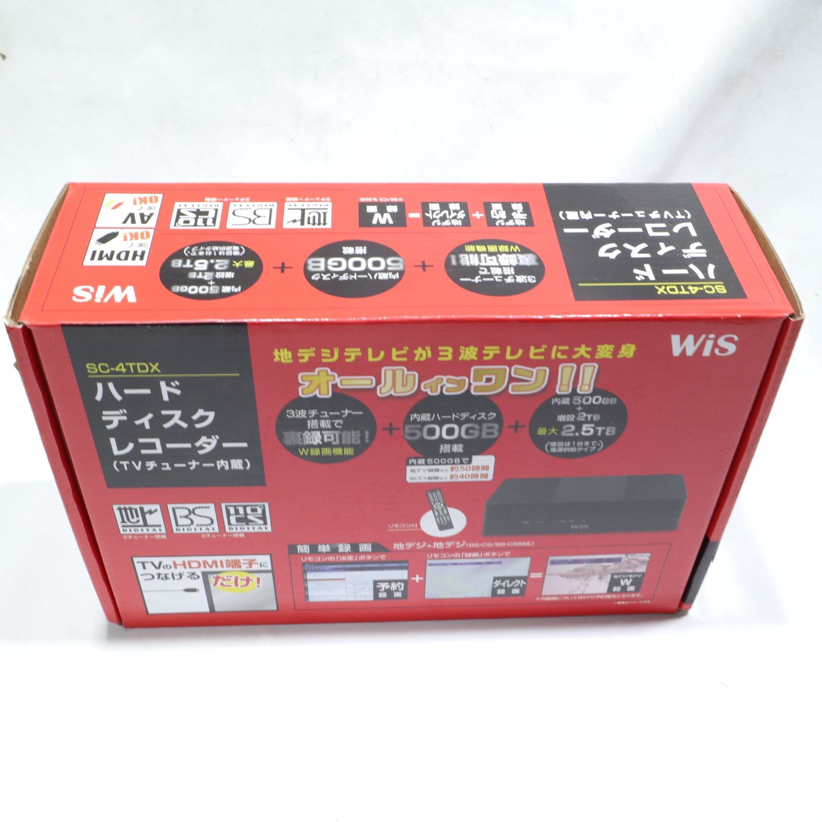 WiS SC-4TDX ハードディスクレコーダー TVチューナー内蔵 500GB