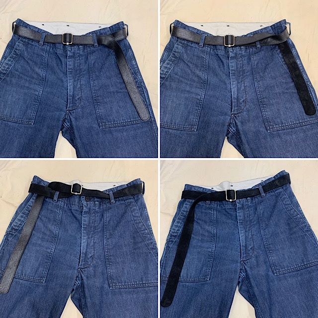 racerworldwide XU fur belt ファーベルト 本革 牛革