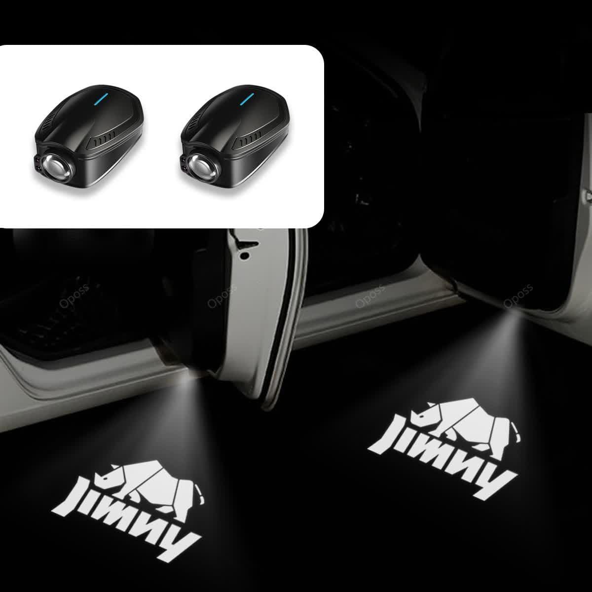ジムニー 車ドアウェルカムライト カーテシランプ 夜間照明 LEDロゴ投影 USB充電 ジムニー JB64 JB74 車用ドアランプ カーテシライト ドアライト 自動感応 注意喚起 自動感応 赤外線センサー 配線不要