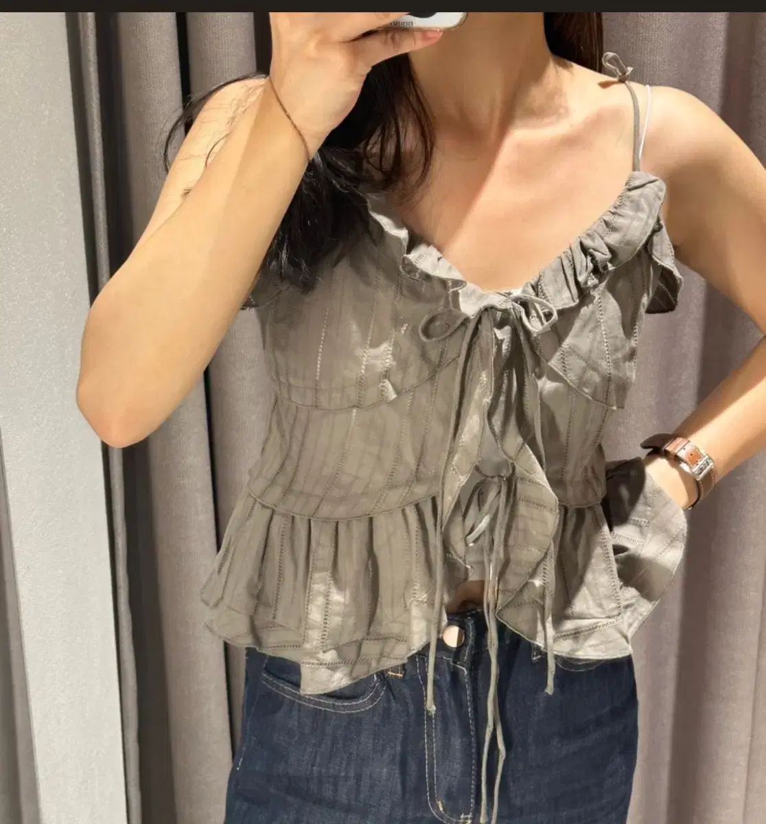 雷市場（ポンジャン）商品韓国直送】ZARA(ザラ) フリル キャミソール 