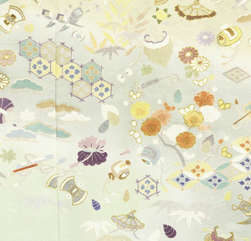 刺繍入 京友禅伝統工芸訪問着