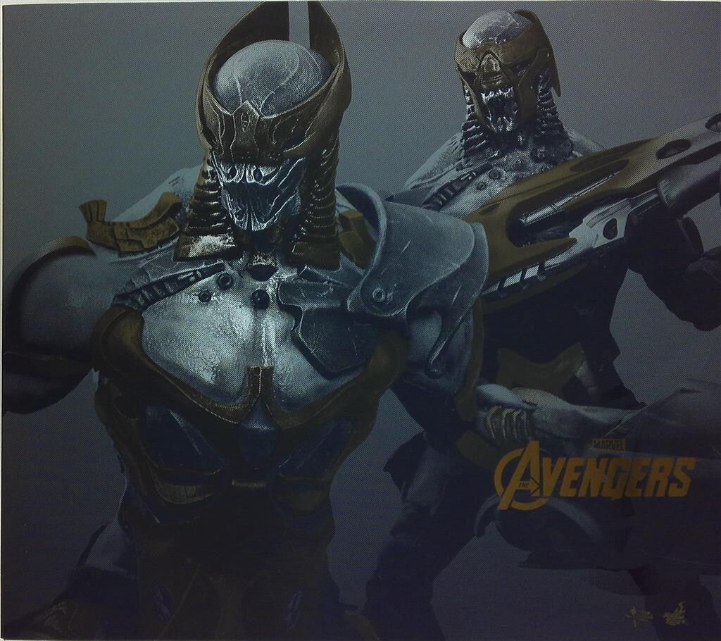 HOTTOYS MOVIE MASTERPIECE CHITAURI SET FOOTSOLDIER - COMMANDER MMS228